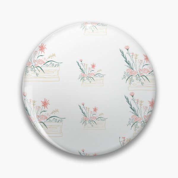 Item preview, Delicate Handdrawn Pink flowers & Petals in a pot Duvet Design designed and sold by SVSocialH.