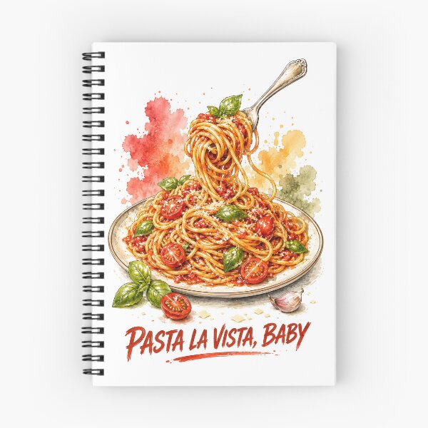 Item preview, Pasta La Vista Baby - Funny Spaghetti Illustration designed and sold by Shadow Sprite Art.
