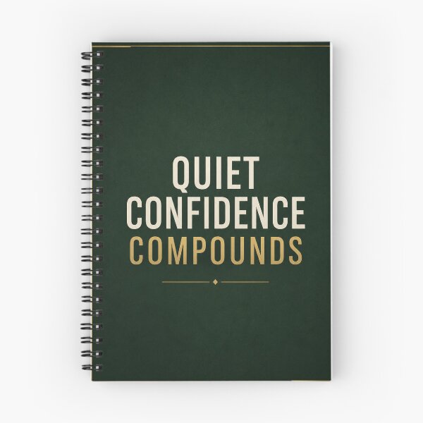 Item preview, Quiet Confidence Compounds | Minimalist Dark Green Money Quote designed and sold by Zaramodo.