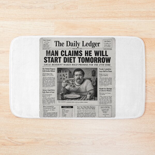 Item preview, Man Claims He Will Start Diet Tomorrow designed and sold by Cavalier-org.