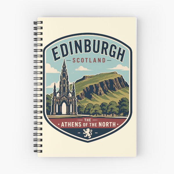 Item preview, Vintage Edinburgh Scotland Athens of the North Badge designed and sold by Imaginationbeyond.