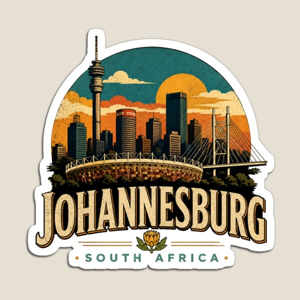 Item preview, Vintage Johannesburg South Africa Travel Souvenir Landmark Gift designed and sold by MichaeIRellov.