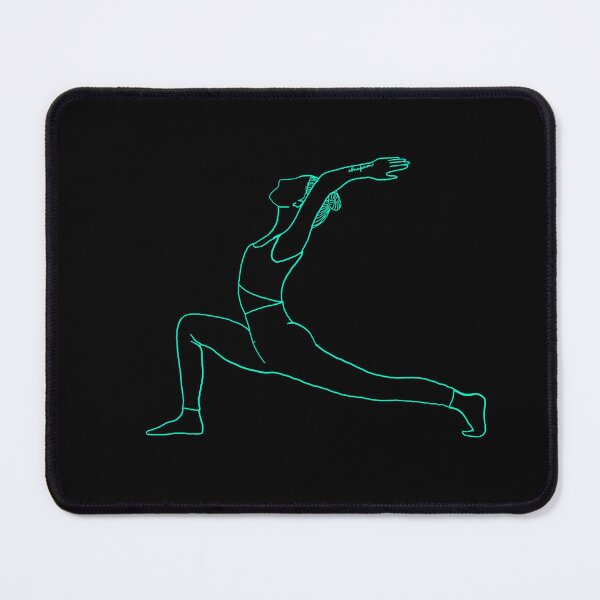 Item preview, Neon Yoga Pose – Minimalist Yoga Line Art designed and sold by drdoodle92 Art.