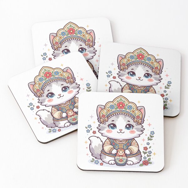 Item preview, Kawaii Russian Chibi Kitten Matryoshka designed and sold by  Cat Lady.