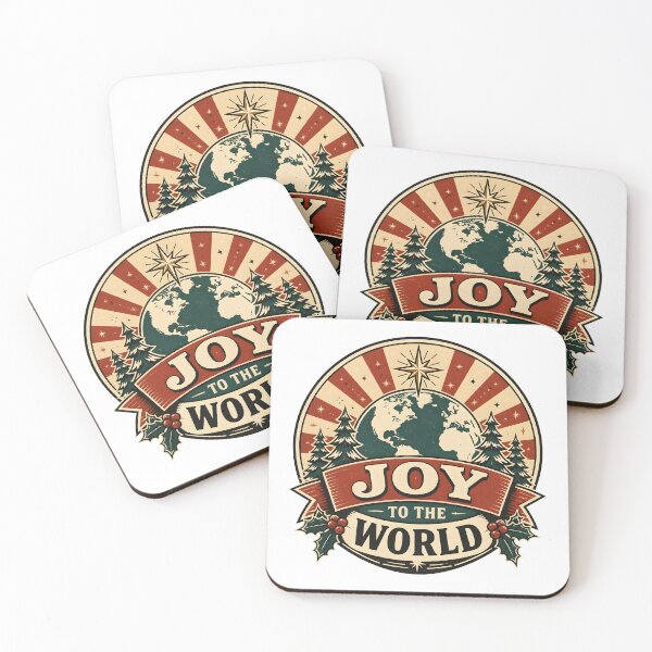 Item preview, Joy to the World Vintage Retro Badge Christmas Design designed and sold by KristenosNehk.