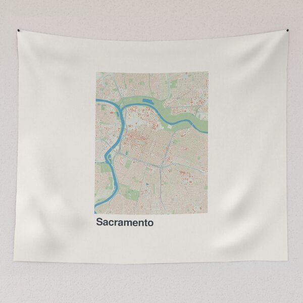 Item preview, Sacramento Minimalistic Map Art designed and sold by MapsNerd.