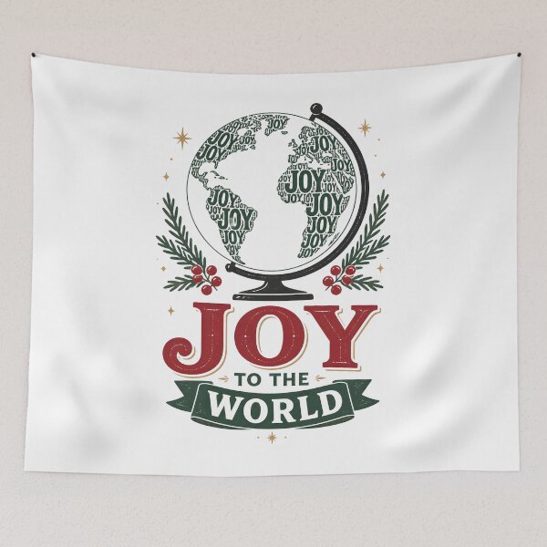 Item preview, Joy to the World Creative Quote Shape Christmas Design designed and sold by KristenosNehk.