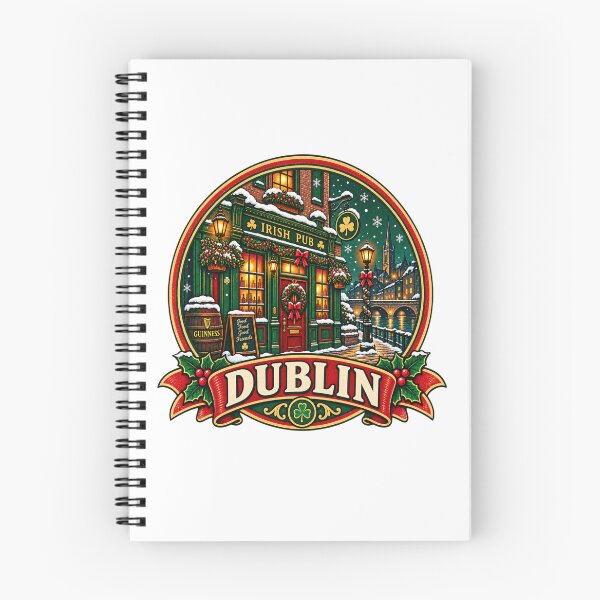 Item preview, Dublin Christmas Shirt – Retro Irish Pub Snow Badge, Ireland Holiday designed and sold by Globalcitytees.