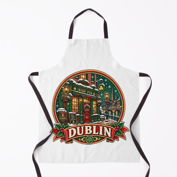 Item preview, Dublin Christmas Shirt – Retro Irish Pub Snow Badge, Ireland Holiday designed and sold by Globalcitytees.
