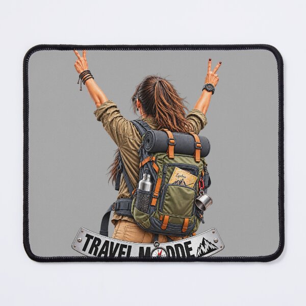 Item preview, Travel Mode Backpack Adventure T-Shirt | Wanderlust Explorer Graphic | Hiking Travel Design designed and sold by RobertArt08.