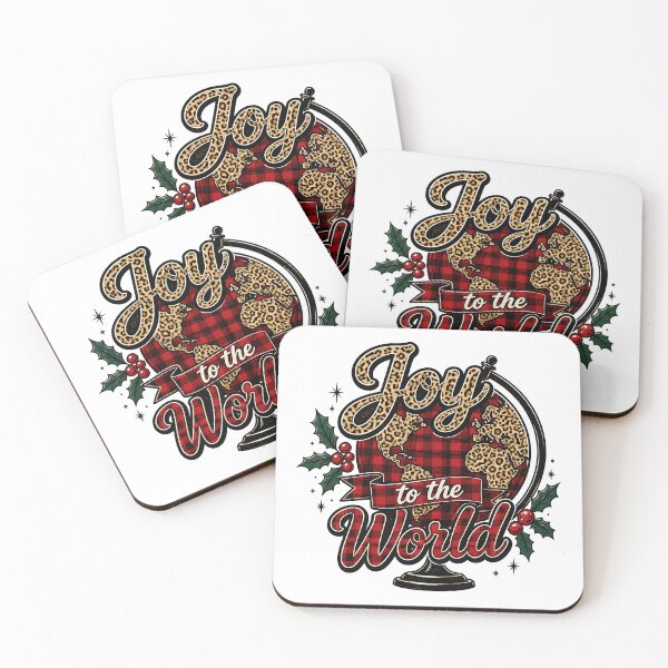 Item preview, Joy to the World Leopard and Red Plaid Christmas Design designed and sold by KristenosNehk.