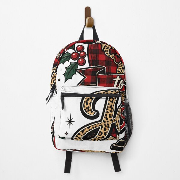 Item preview, Joy to the World Leopard and Red Plaid Christmas Design designed and sold by KristenosNehk.