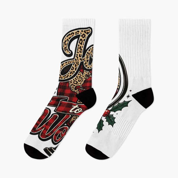 Item preview, Joy to the World Leopard and Red Plaid Christmas Design designed and sold by KristenosNehk.