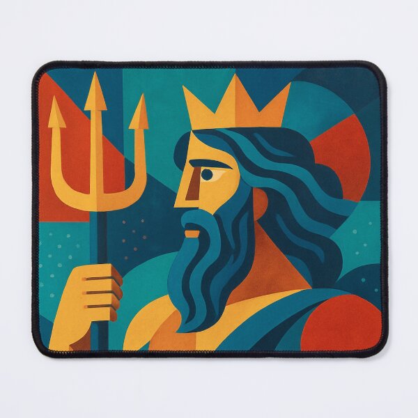 Item preview, Roman God Neptune, a Geometric Illustration  designed and sold by GalleryKauffeld.