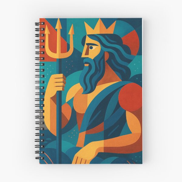 Item preview, Roman God Neptune, a Geometric Illustration  designed and sold by GalleryKauffeld.