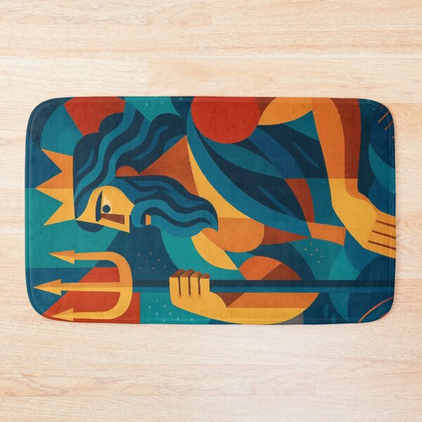 Item preview, Roman God Neptune, a Geometric Illustration  designed and sold by GalleryKauffeld.