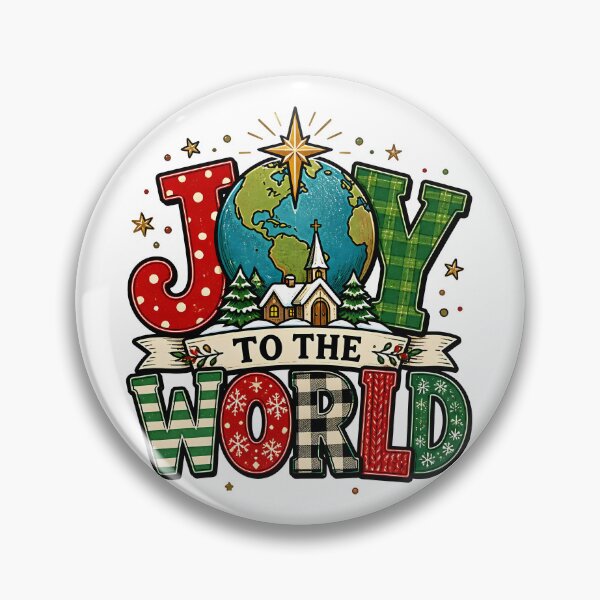 Item preview, Joy to the World Mixed Pattern Typography Christmas Design designed and sold by KristenosNehk.