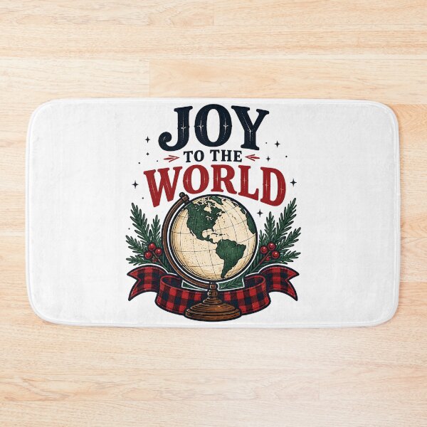 Item preview, Joy to the World Buffalo Check Farmhouse Christmas Design designed and sold by KristenosNehk.