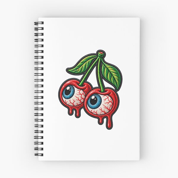 Item preview, Eyeball Cherries – Creepy Cute Melting Cherry Patch designed and sold by Abidel.