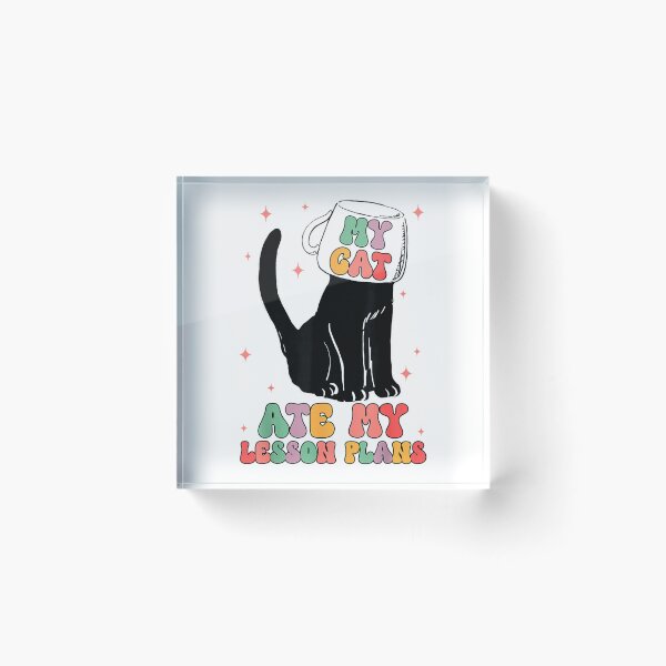 Item preview, Funny Teacher Cat Ate My Lesson Plans Humor Women Student T-Shirt designed and sold by gidget-gadget.