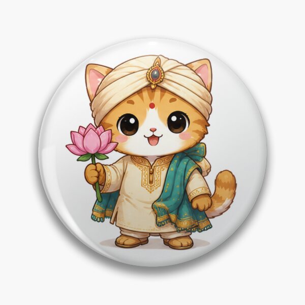 Item preview, Vector de gatito chibi indio designed and sold by  Cat Lady.