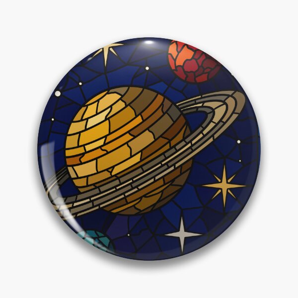 Item preview, Stained glass space scene planets designed and sold by Sticker32123.