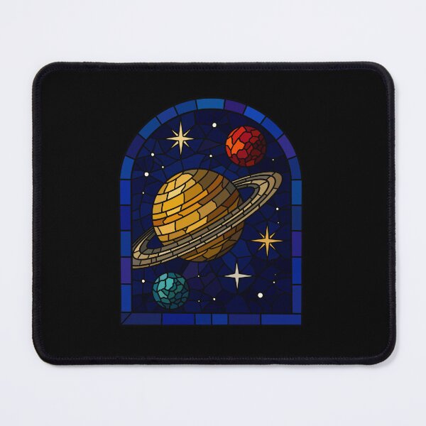 Item preview, Stained glass space scene planets designed and sold by Sticker32123.