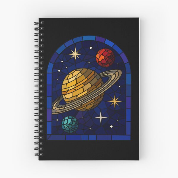 Item preview, Stained glass space scene planets designed and sold by Sticker32123.