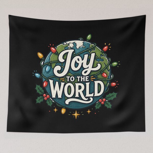 Item preview, Joy to the World Christmas Lights Pattern Christmas Design designed and sold by KristenosNehk.