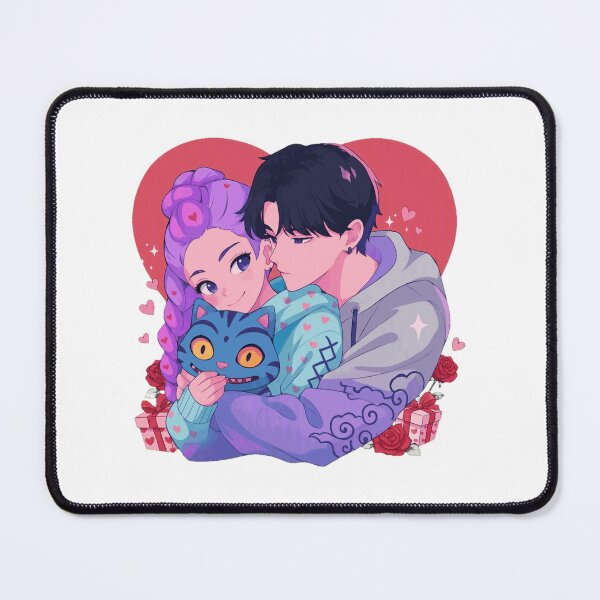 Item preview, Cute Couple Embracing Cat Heart Design designed and sold by MessiasTruax.
