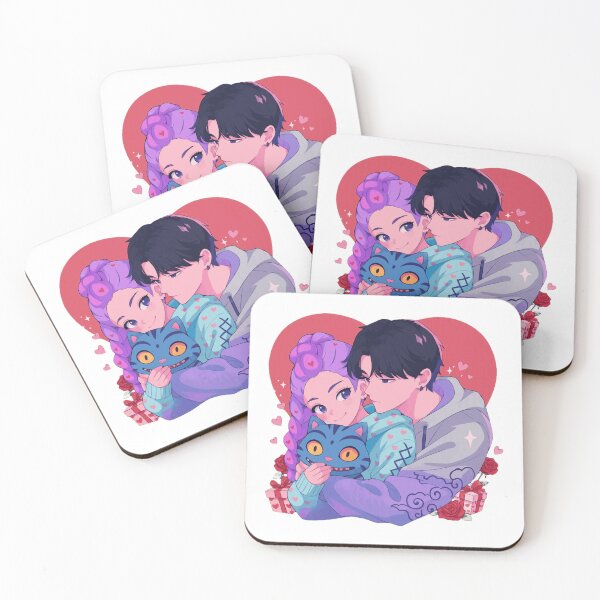 Item preview, Cute Couple Embracing Cat Heart Design designed and sold by MessiasTruax.