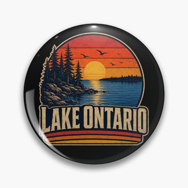 Item preview, Lake Ontario Lighthouse – Retro Great Lakes Canada Sunset designed and sold by will freed18.