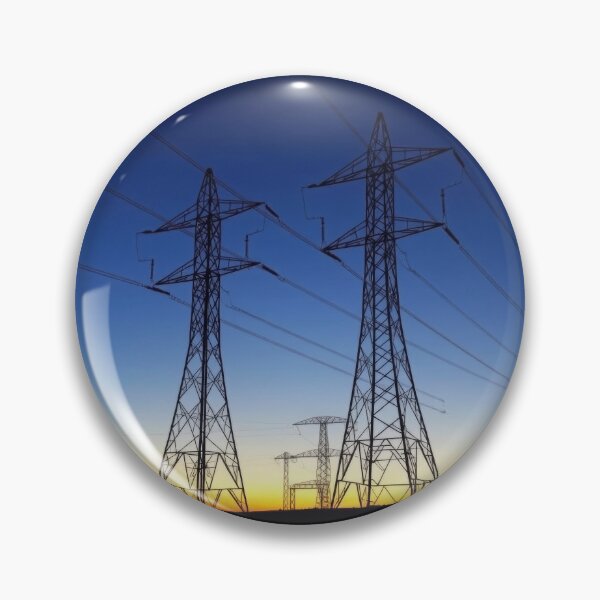 Item preview, Electricity Pylons Sunset Silhouette Art designed and sold by Pylon-Bureau.