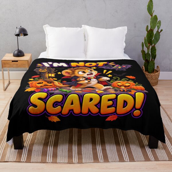 Item preview, I’m Not Scared Funny Halloween Lion designed and sold by Yomere.