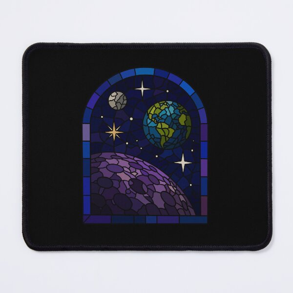 Item preview, Stained glass space scene planet earth designed and sold by Sticker32123.
