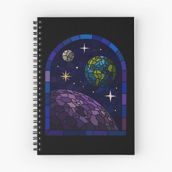 Item preview, Stained glass space scene planet earth designed and sold by Sticker32123.