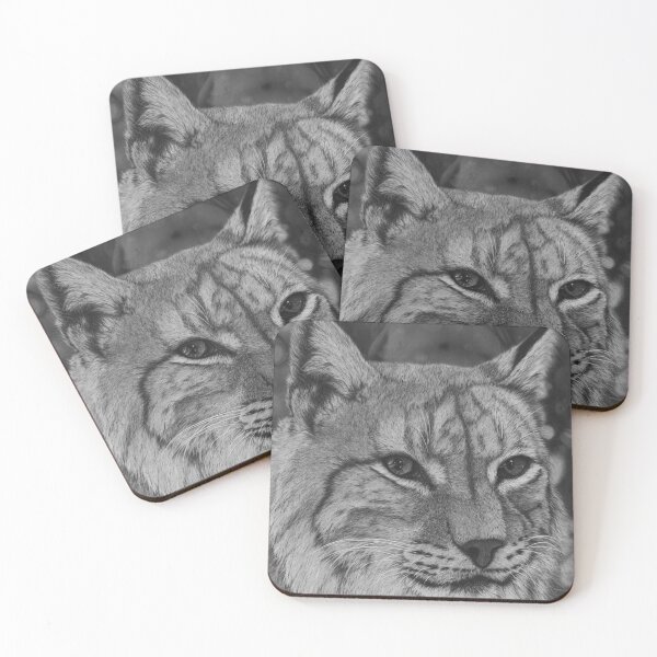 Item preview, Iberian Lynx — Hyperrealistic Charcoal Drawing on Paper designed and sold by David Mateo ArtWorks.