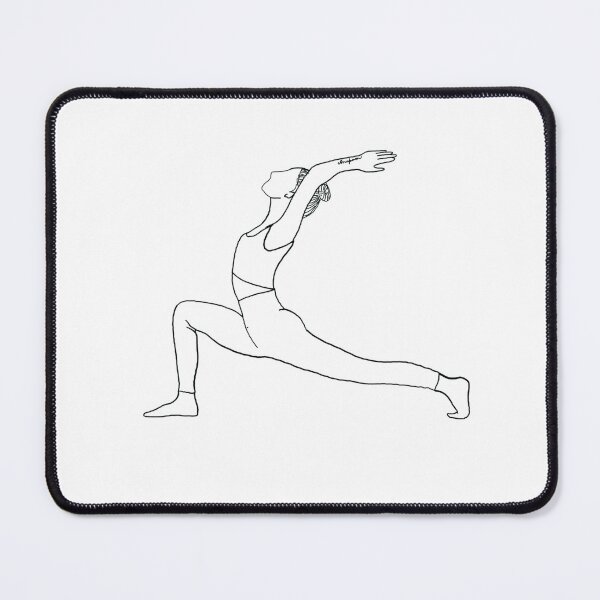 Item preview, Crescent Moon High Lunge Pose |Anjaneyasana| Yoga Illustration designed and sold by drdoodle92 Art.