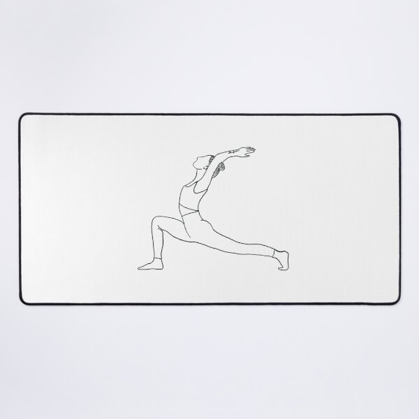 Item preview, Crescent Moon High Lunge Pose |Anjaneyasana| Yoga Illustration designed and sold by drdoodle92 Art.