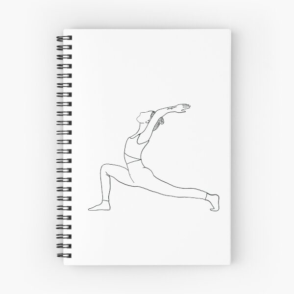 Item preview, Crescent Moon High Lunge Pose |Anjaneyasana| Yoga Illustration designed and sold by drdoodle92 Art.