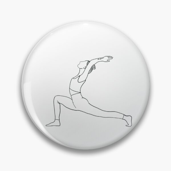 Artikelvorschau, Halbmond-hoher Ausfallschritt |Anjaneyasana| Yoga-Illustration entworfen und verkauft von drdoodle92 Art.