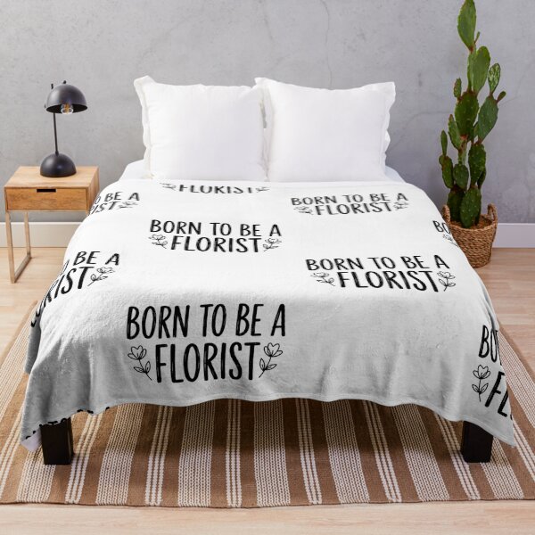 Item preview, Born To Be A Florist Flower Lover Floral Designer Botanical Typography designed and sold by raedattia.