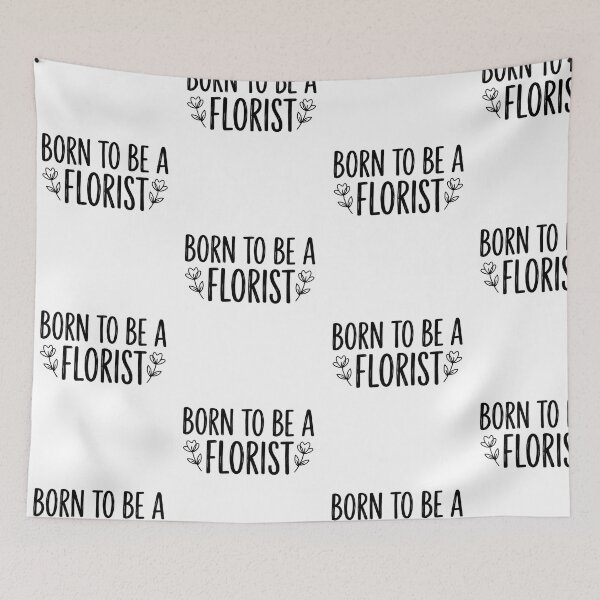 Item preview, Born To Be A Florist Flower Lover Floral Designer Botanical Typography designed and sold by raedattia.