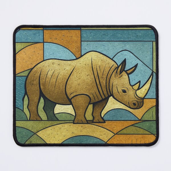 Item preview, Rhino a Geometric illustration. designed and sold by GalleryKauffeld.
