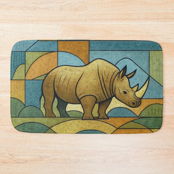 Item preview, Rhino a Geometric illustration. designed and sold by GalleryKauffeld.