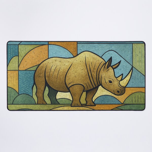 Item preview, Rhino a Geometric illustration. designed and sold by GalleryKauffeld.
