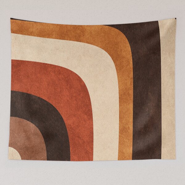 Item preview, Mid-Century Modern Abstract Arches - Two Tone Earthy - Terracotta Retro Modernist Art designed and sold by GrinGalore.