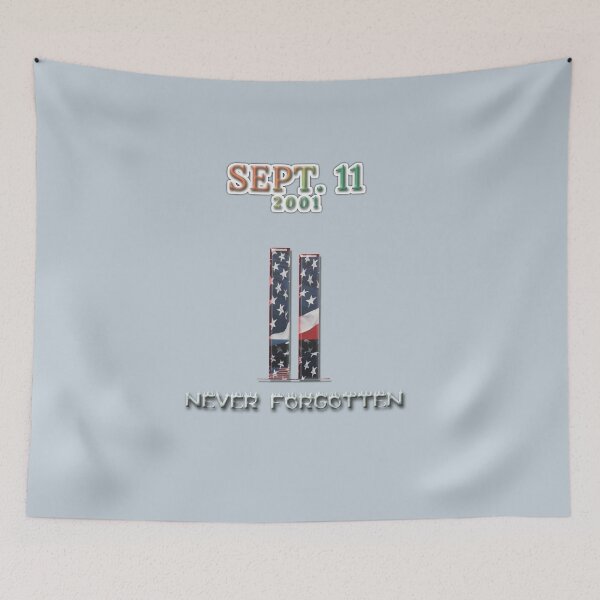 Item preview, 9/11 memorial  September 11 tribute  Never forgotten designed and sold by  Mudikeys.