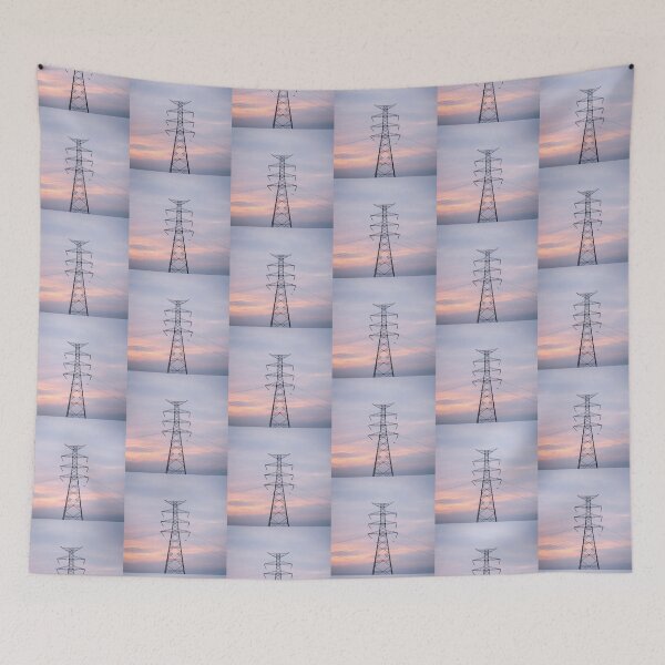Item preview, Transmission Tower Pastel Sunset Art designed and sold by Pylon-Bureau.