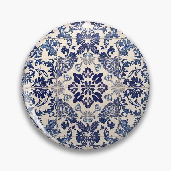 Item preview, Blue ornamental tile mosaic designed and sold by Sigtrix.